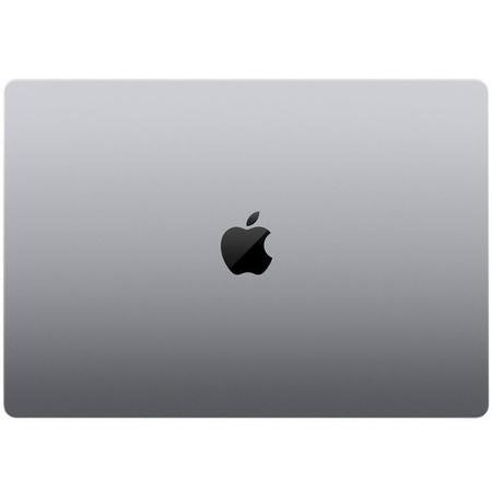 back view of a space grey pre-owned MacBook Pro 16-inch M1