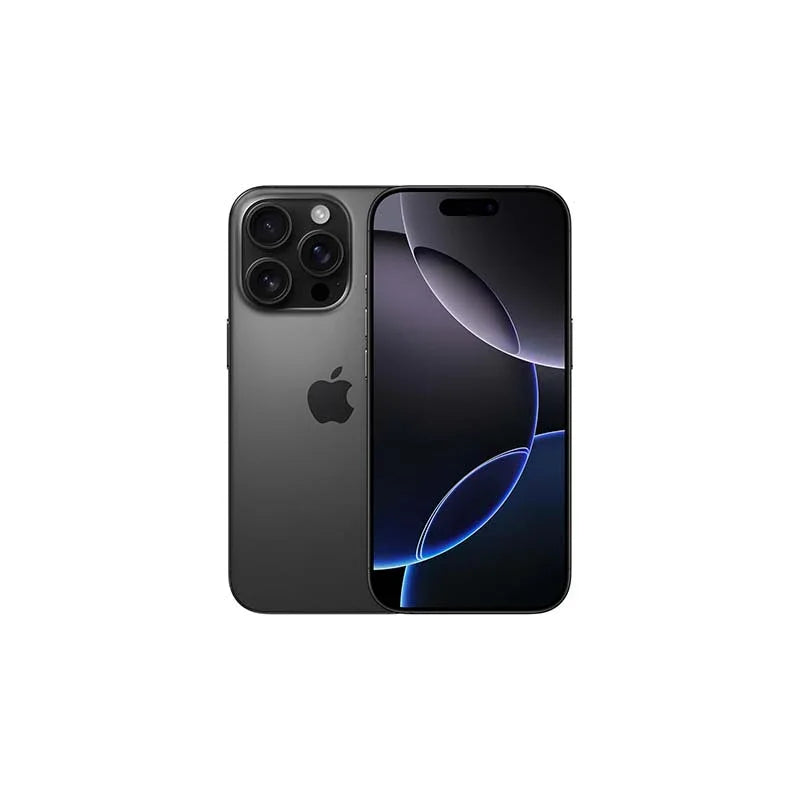 Back view of a black pre-owned iPhone 15 Pro Max 256GB