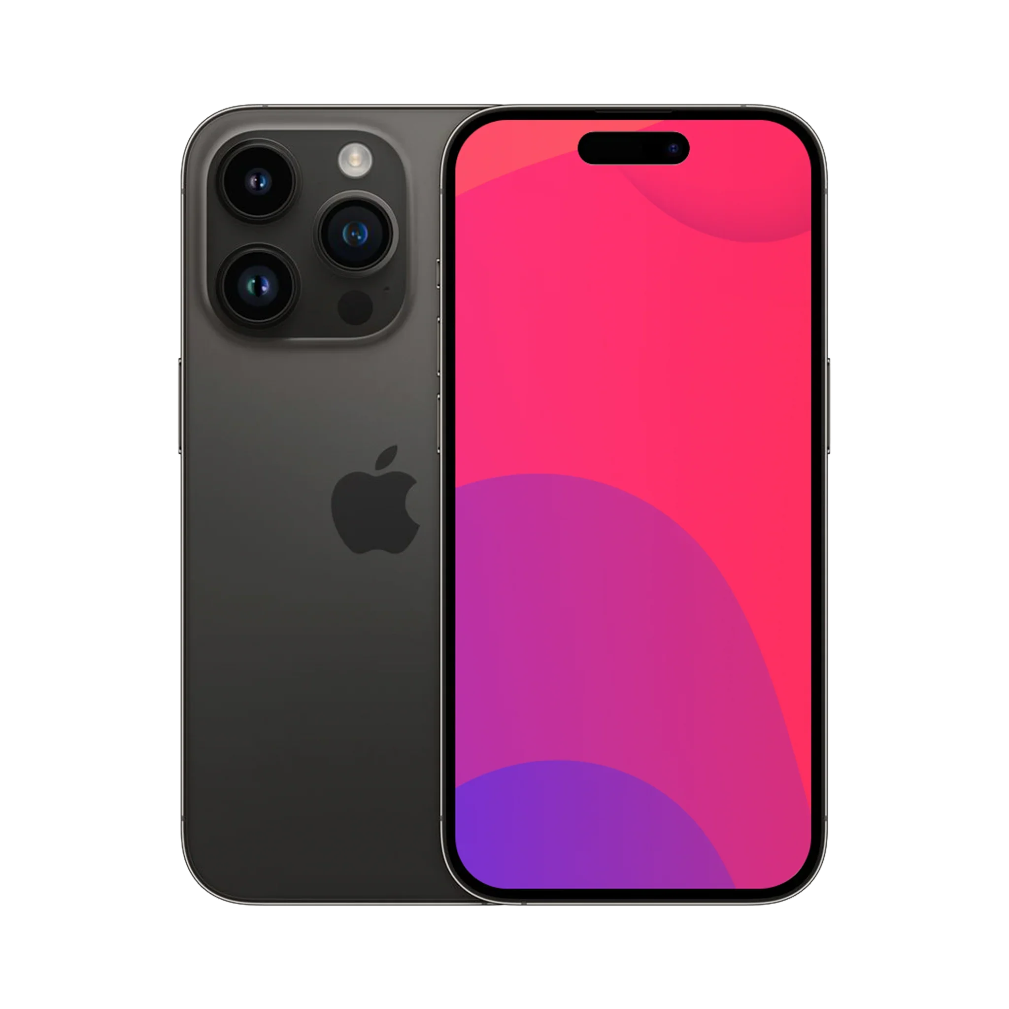 Back view of a black pre-owned iPhone 14 Pro Max 256GB
