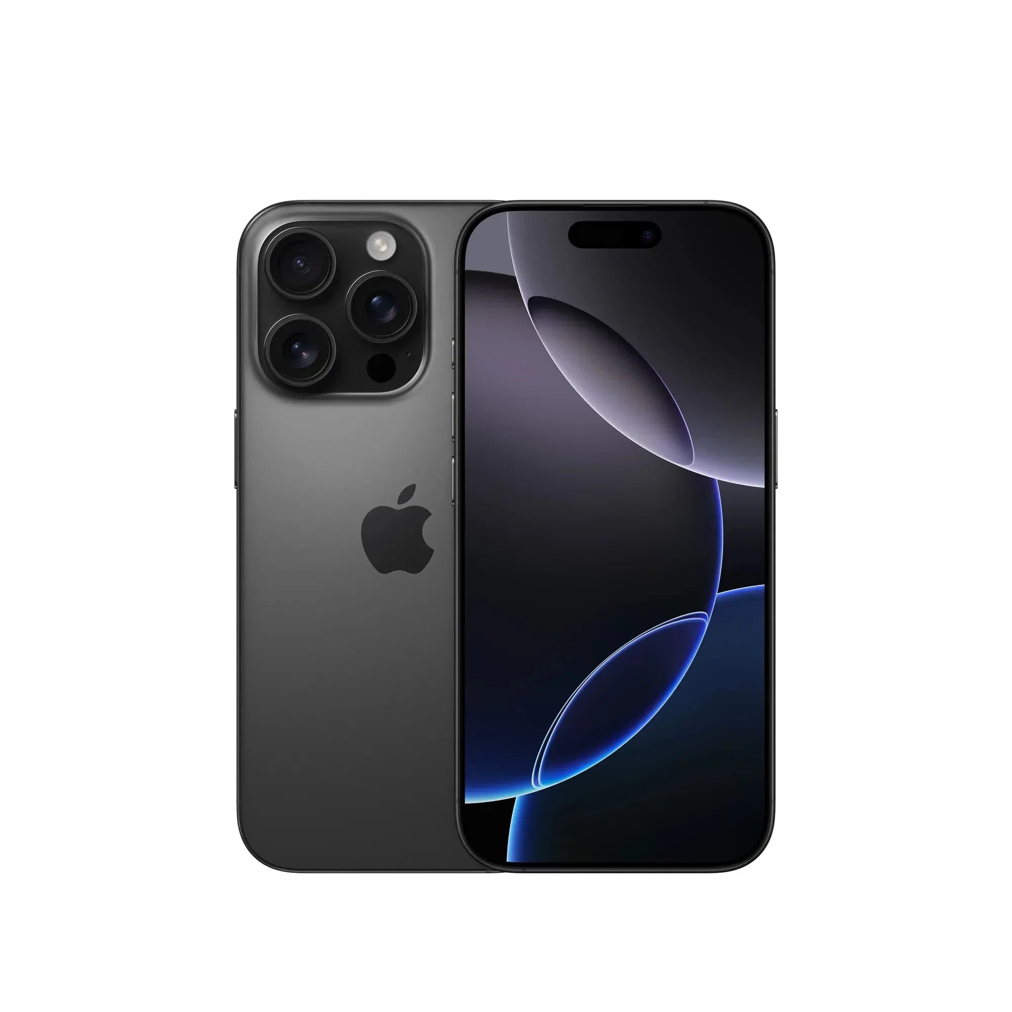 Back view of a black pre-owned iPhone 16 Pro Max 256GB