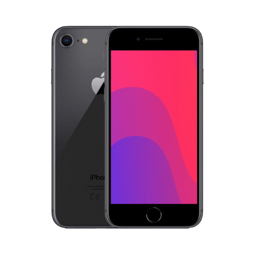 Back view of a black pre-owned iPhone 7