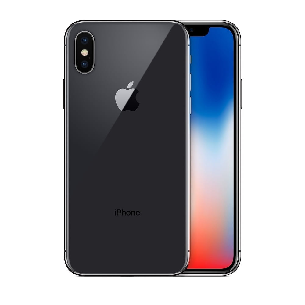 Back view of a black pre-owned iPhone X