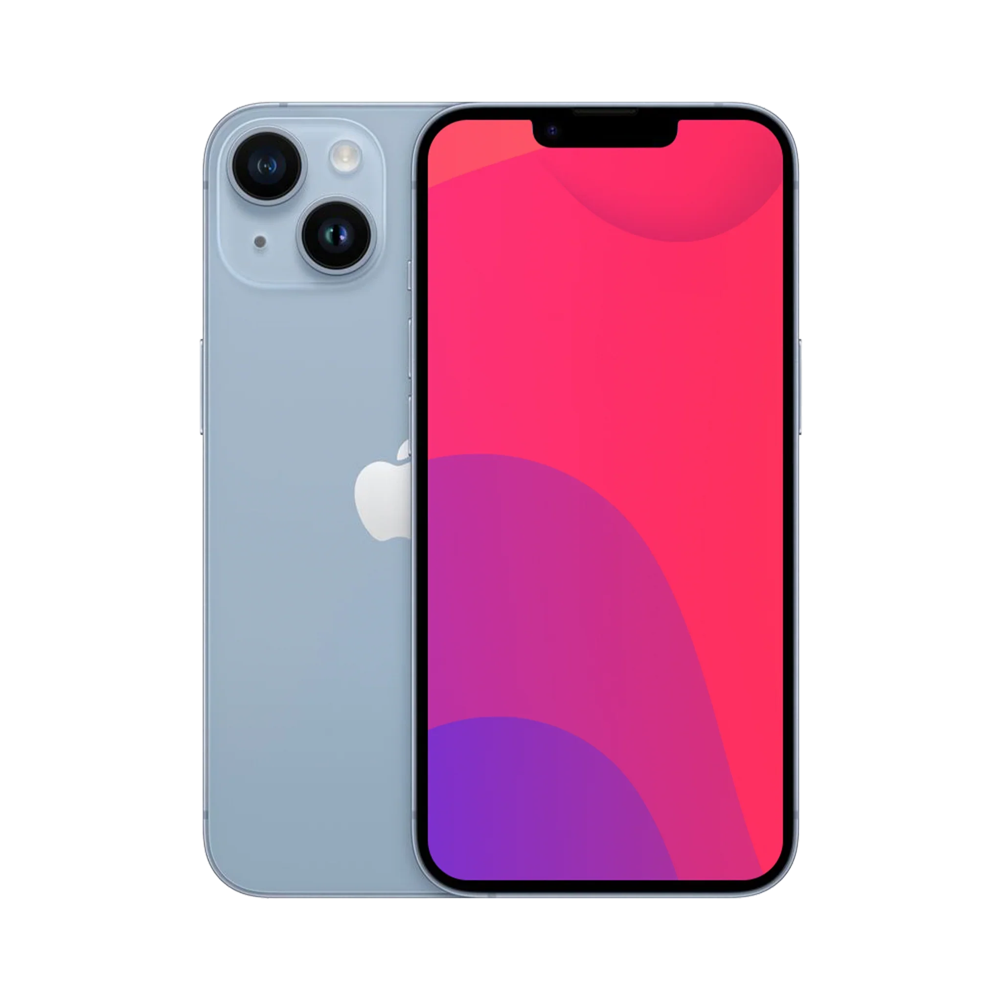 Back view of a blue colour pre-owned iPhone 14 128GB