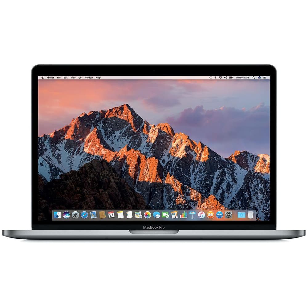 Front view of a space grey pre-owned MacBook Pro 2019 13-inch