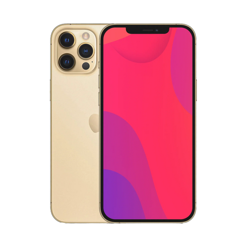 Back view of a Gold pre-owned iPhone 12 Pro