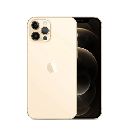 Back view of a gold pre-owned iPhone 12 Pro Max