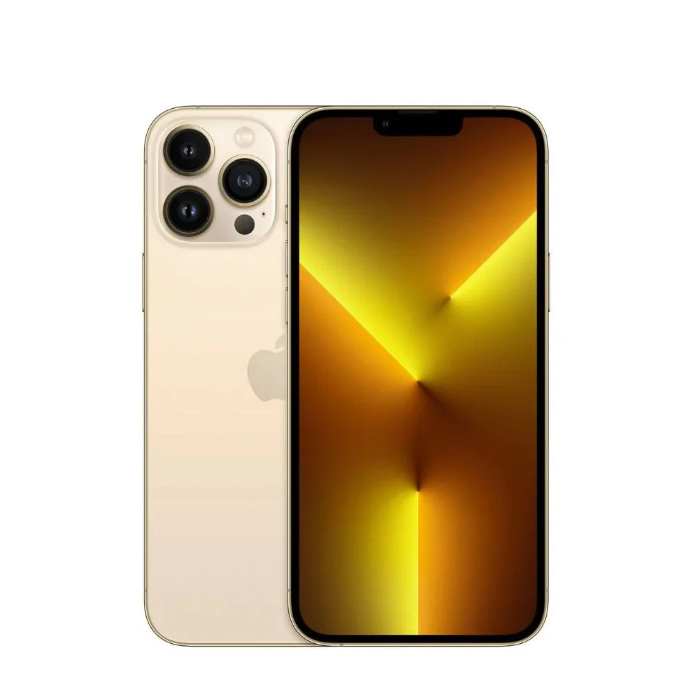 Back view of a gold pre-owned iPhone 13 Pro 256GB