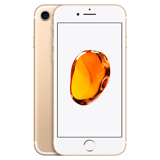 Back view of a gold pre-owned iPhone 7
