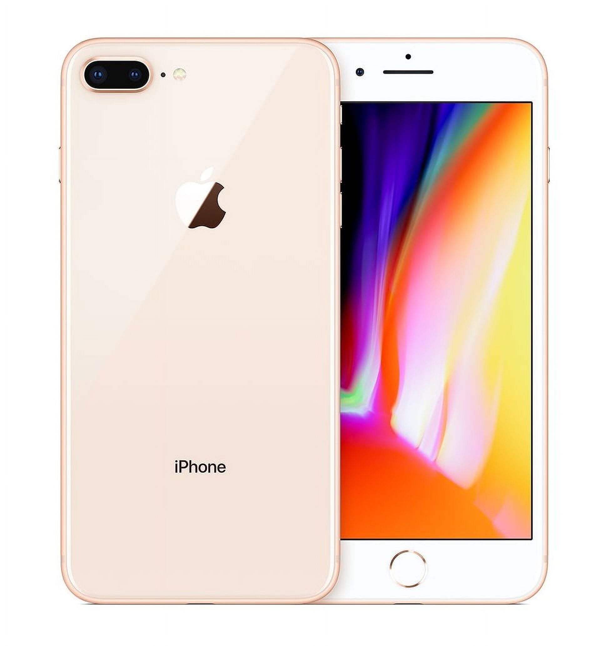 Back view of a gold pre-owned iPhone 8 Plus