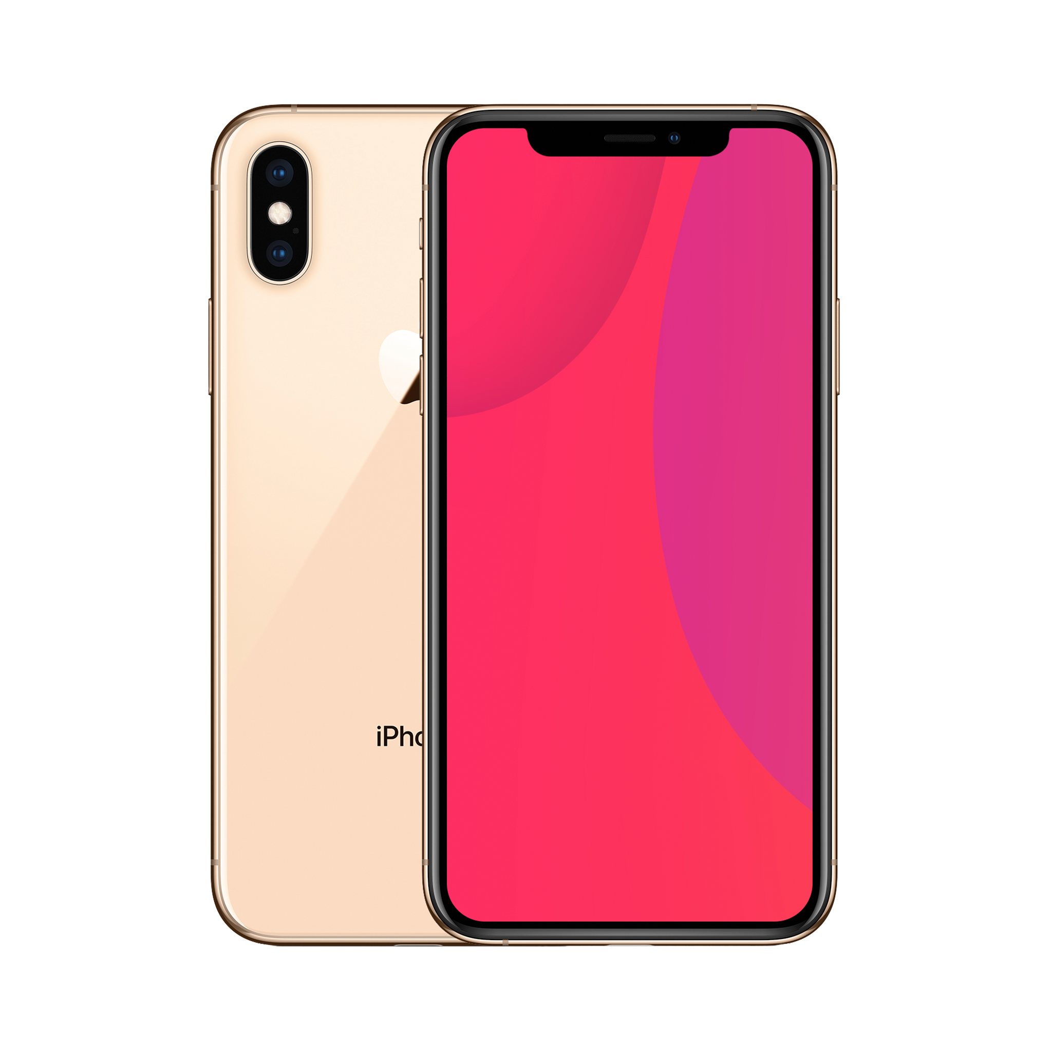 Back view of a gold pre-owned iPhone XS Max