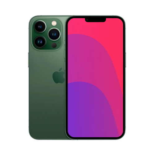 Back view of a green pre-owned iPhone 13 Pro 256GB