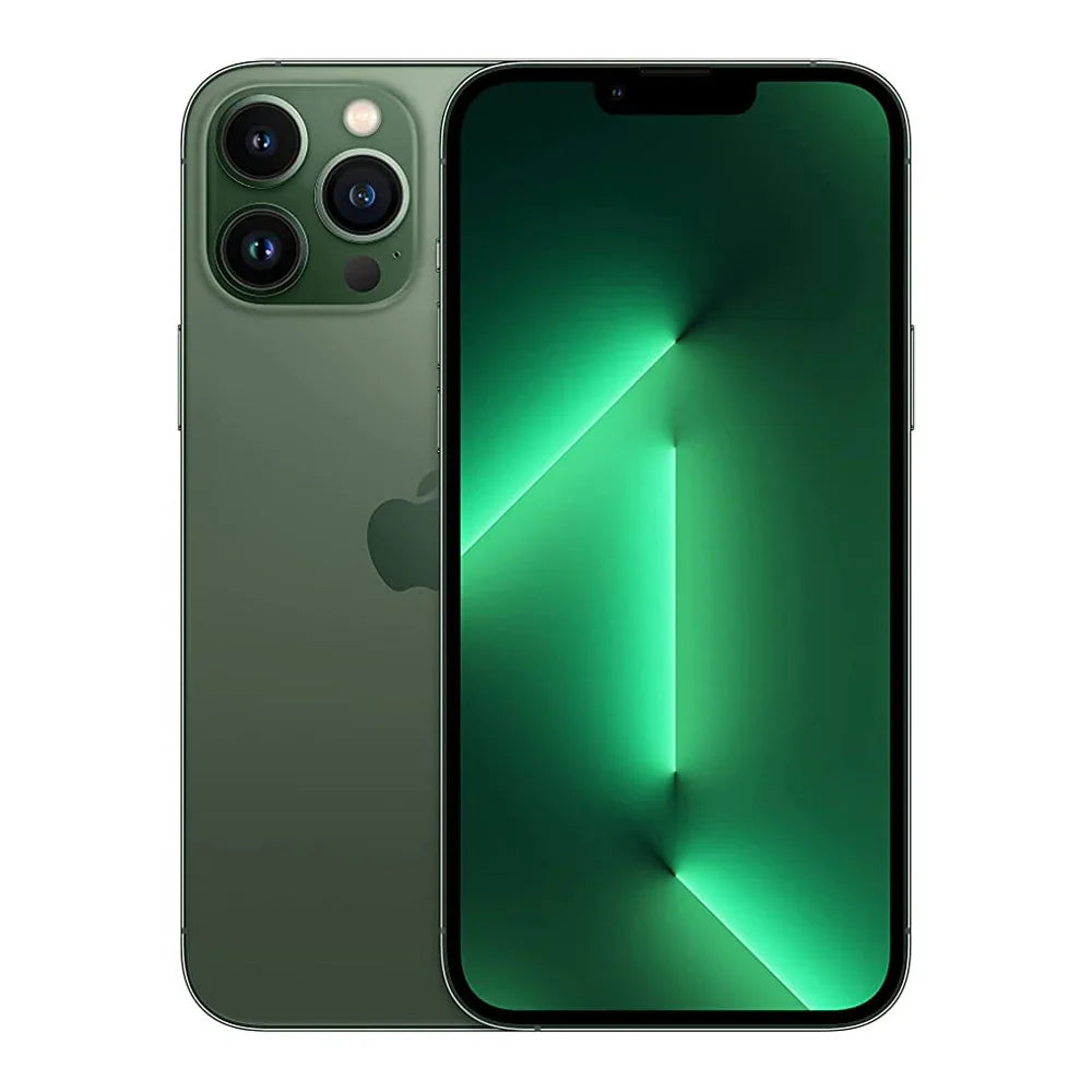 Back view of a green pre-owned iPhone 13 Pro Max 256GB