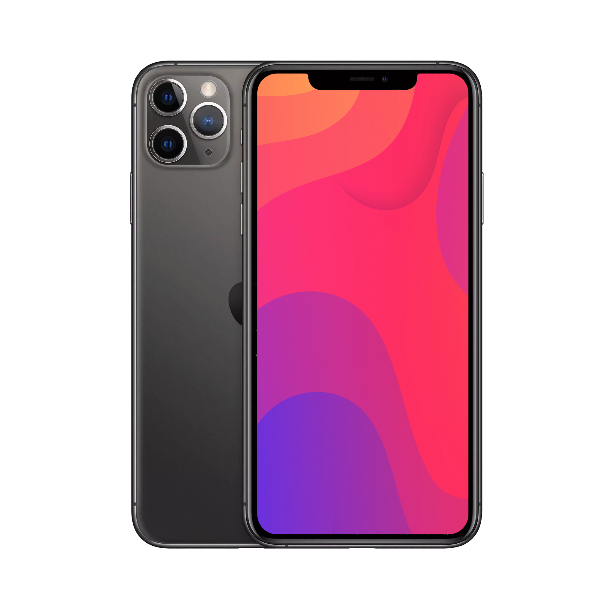 Back view of a grey pre-owned iPhone 11 Pro Max