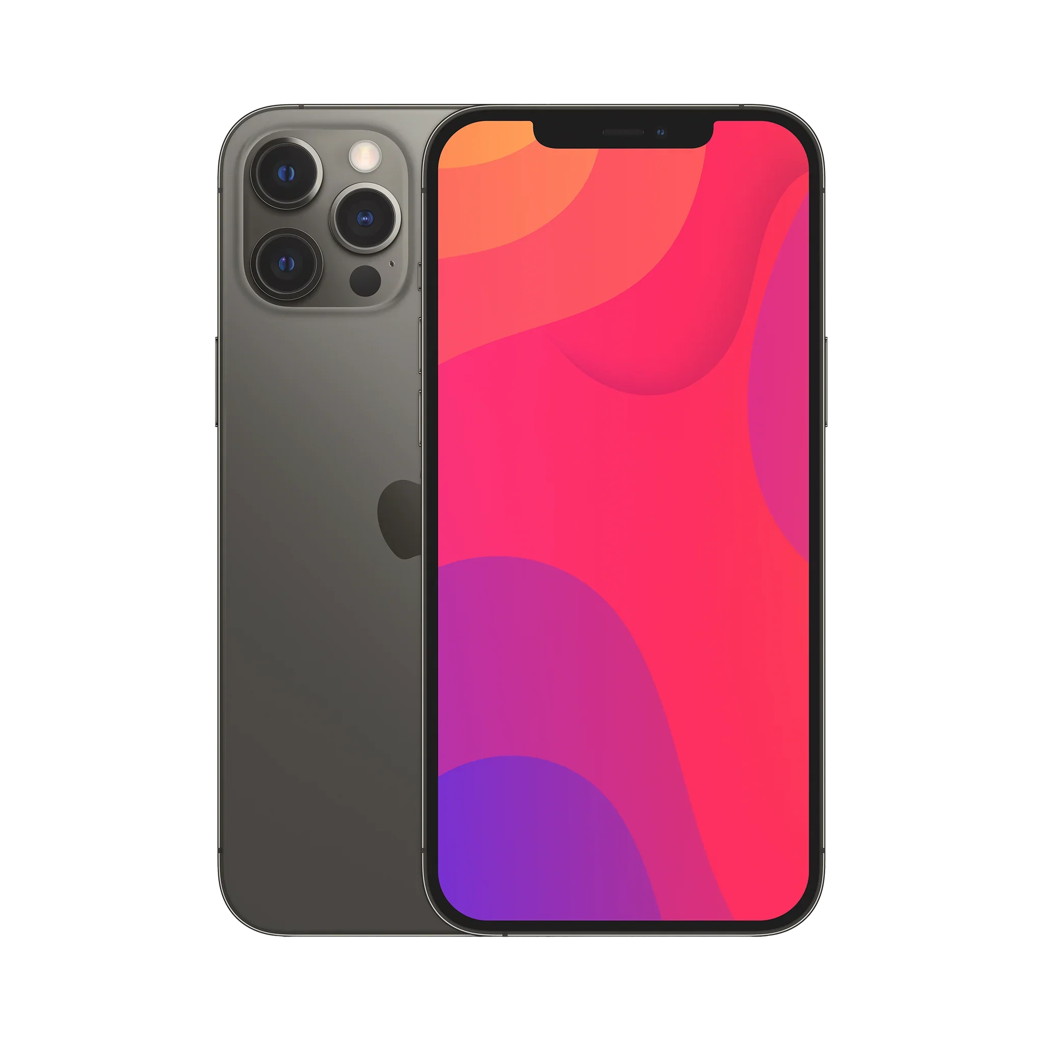Back view of a grey pre-owned iPhone 12 Pro
