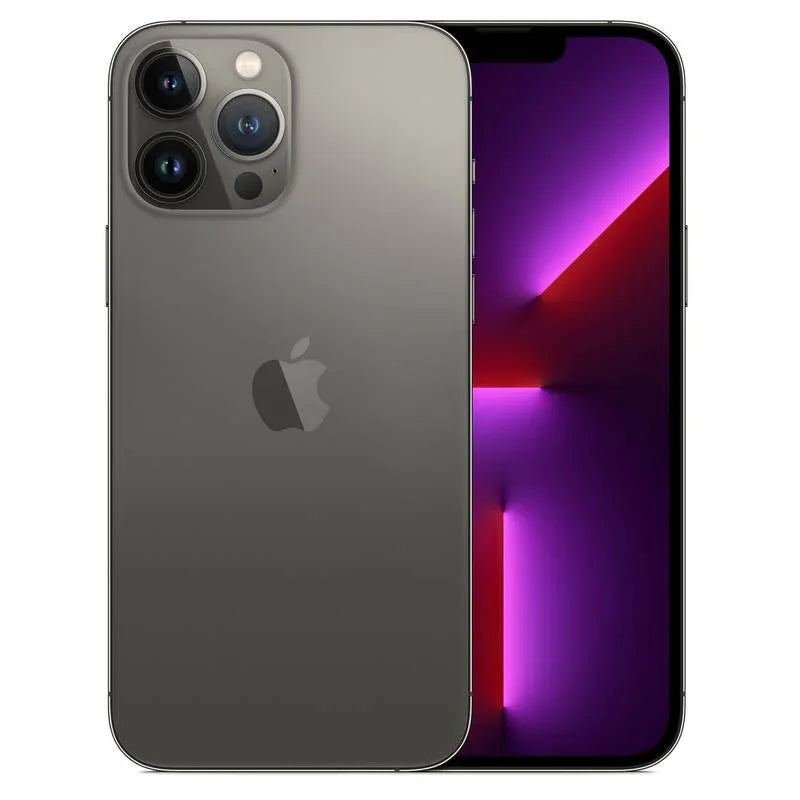 Back view of a grey pre-owned iPhone 13 Pro Max 256GB