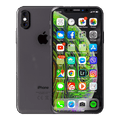 Back view of a grey pre-owned iPhone XS