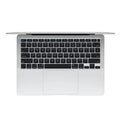 Top view of a silver pre-owned MacBook Air 2017