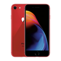 Back view of a red pre-owned iPhone 8