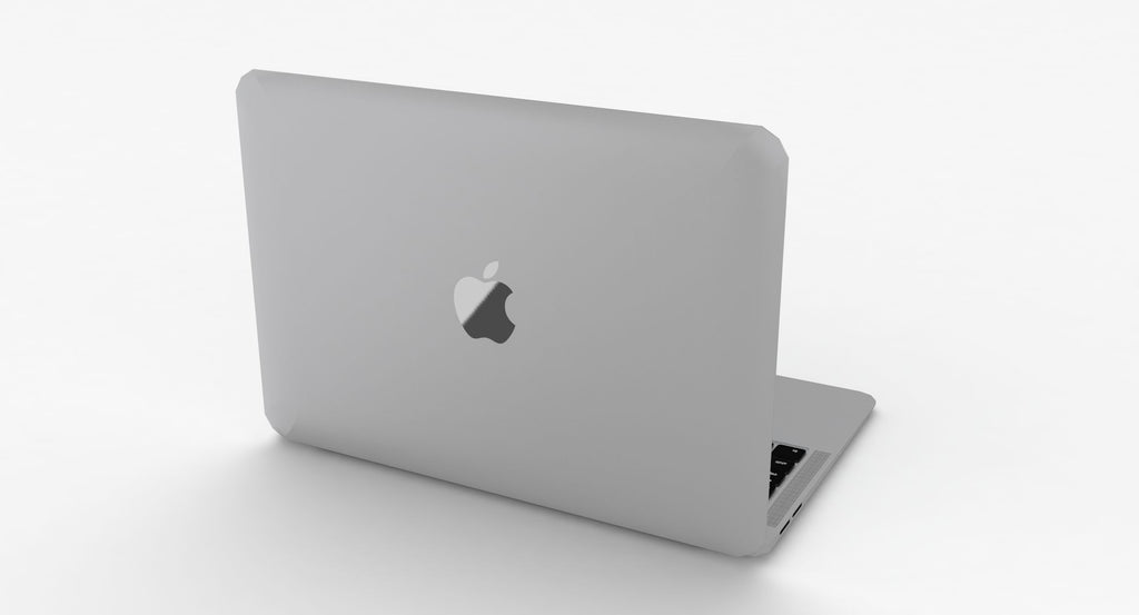 side back view of a silver pre-owned MacBook Air 2019
