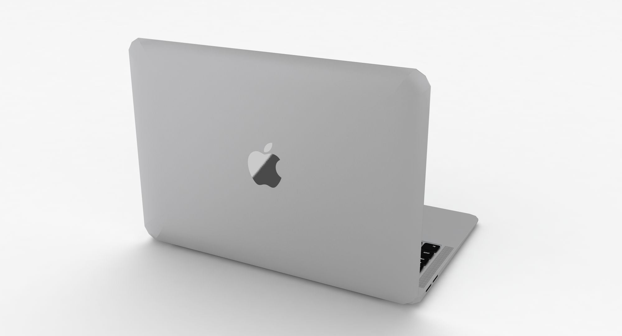 side back view of a silver pre-owned MacBook Air 2019