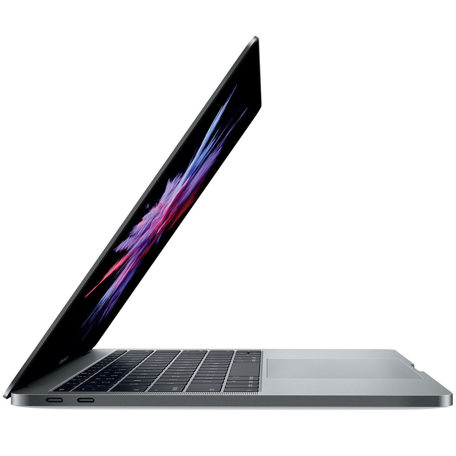 Side view of a silver pre-owned MacBook Pro 2017 13-inch
