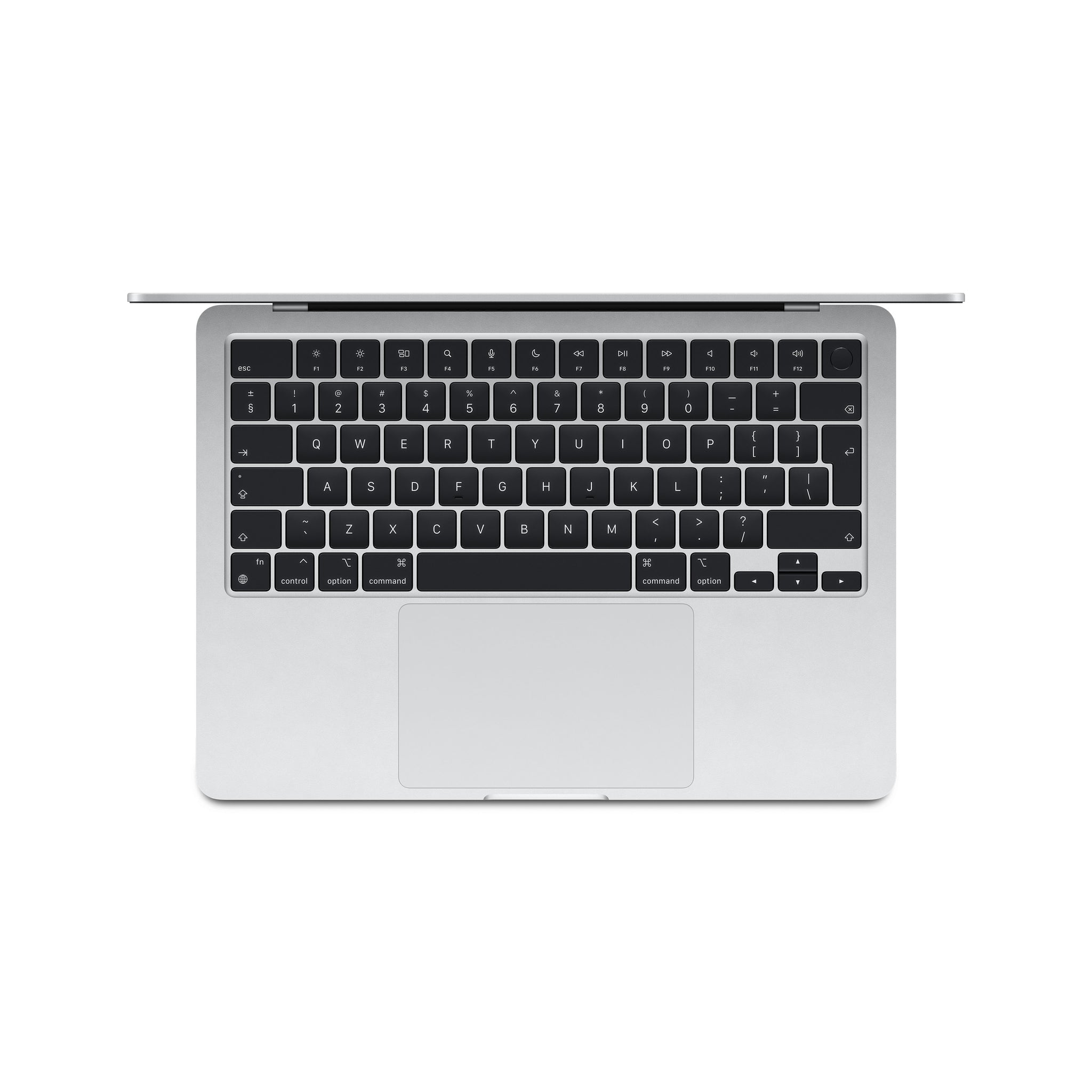 top view of a silver pre-owned MacBook Air M3 2024
