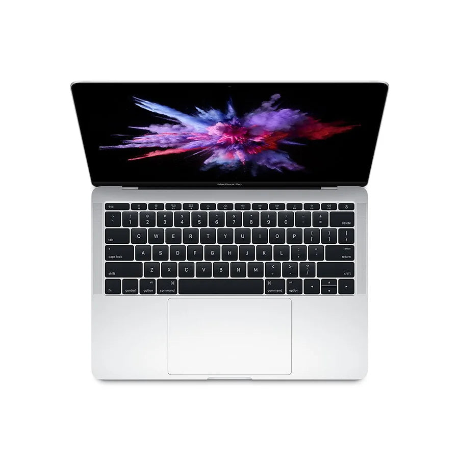 Top view of a silver pre-owned MacBook Pro 2017 13-inch