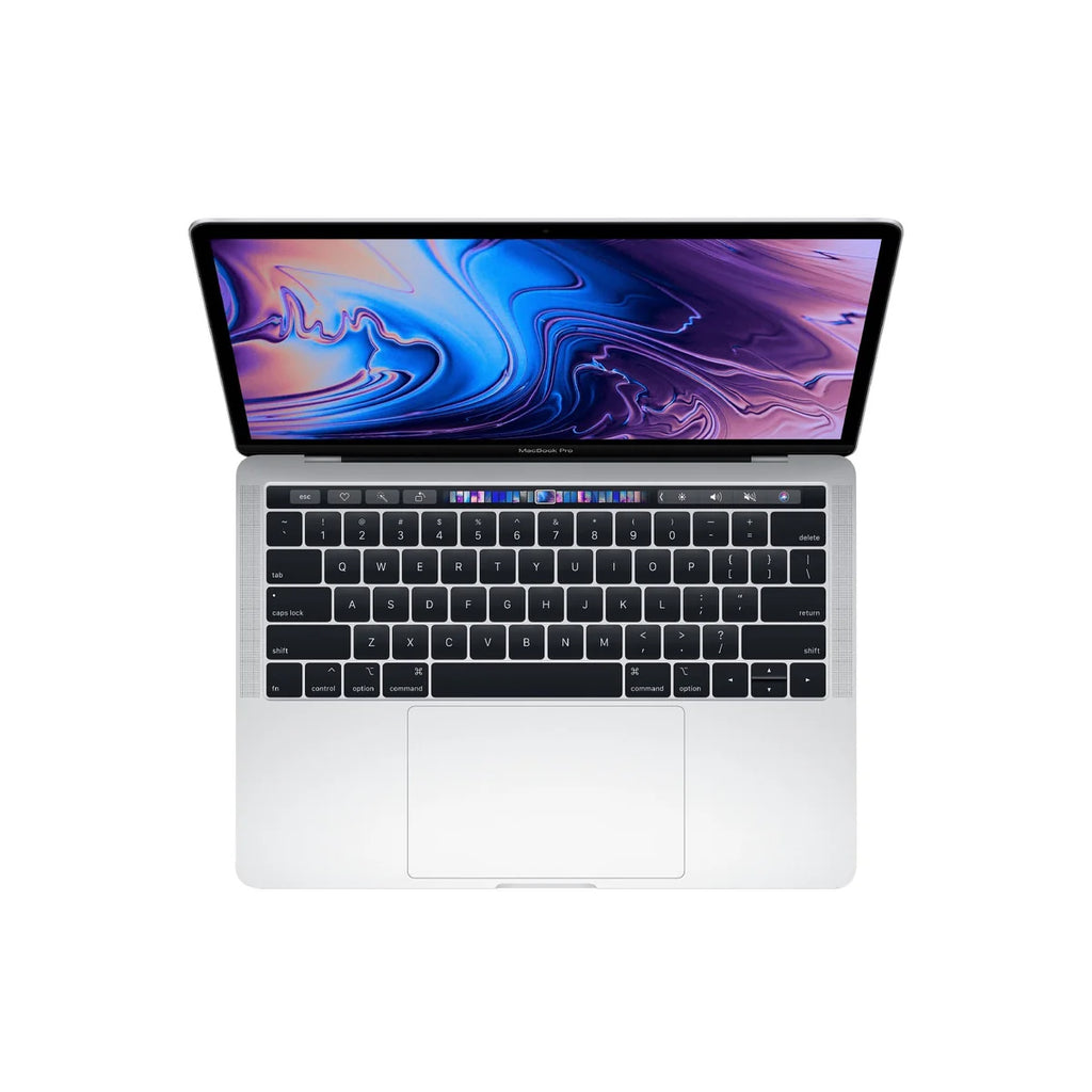 top view of a silver pre-owned MacBook Pro 2018 13-inch