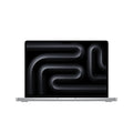 Front view of a space grey pre-owned MacBook Pro 14-inch M3