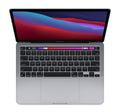 top view of a space grey pre-owned MacBook Pro M1 2020