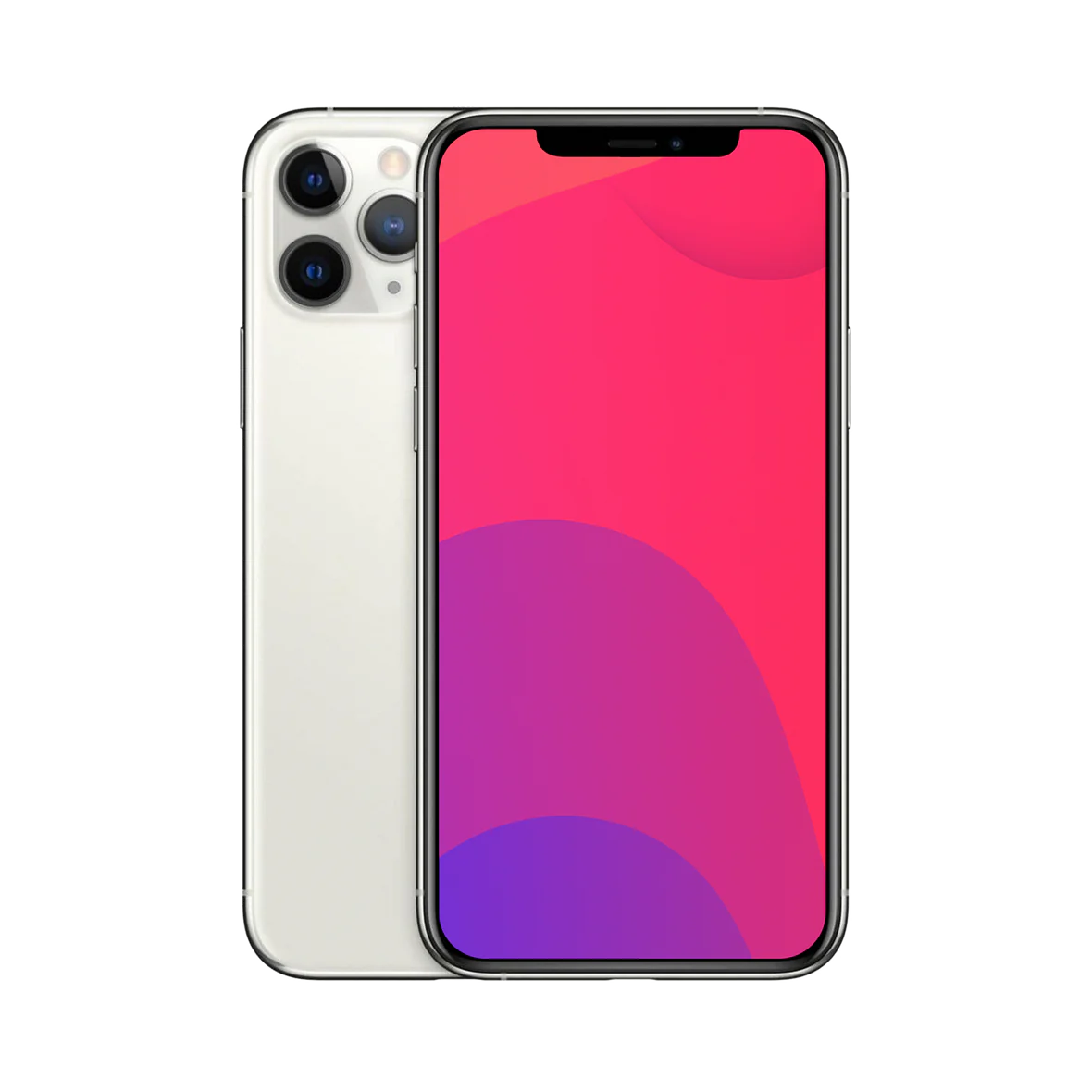 Back view of a white pre-owned iPhone 11 Pro