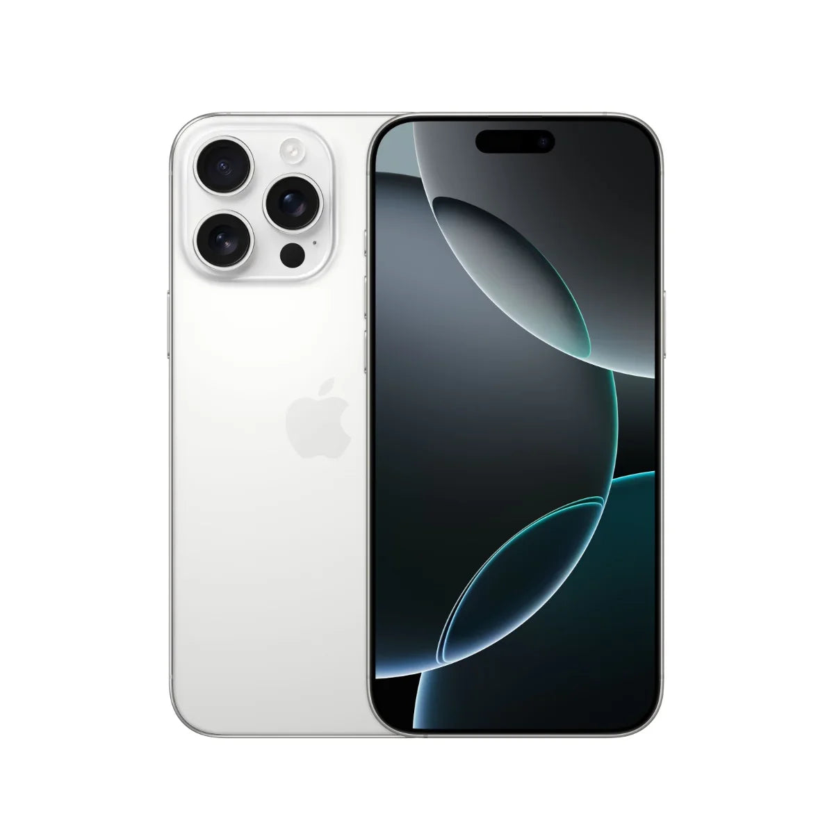 Back view of a white pre-owned iPhone 16 Pro Max 256GB