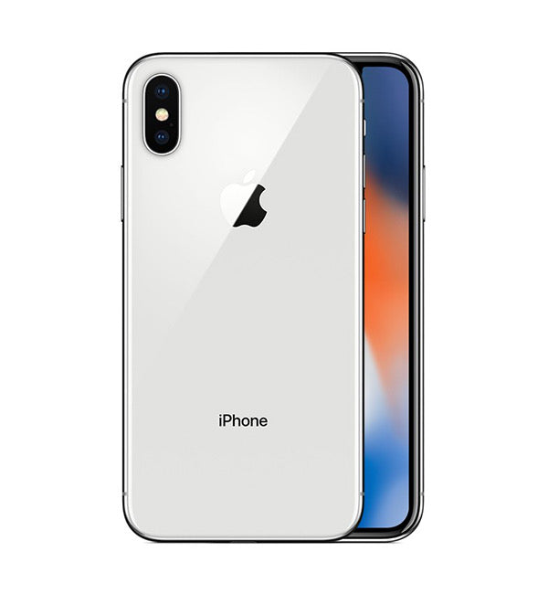 Back view of a white pre-owned iPhone XS Max